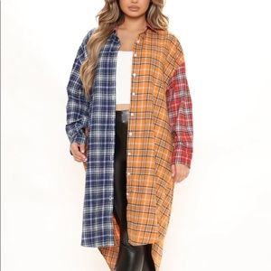 Flannel long and super cute.